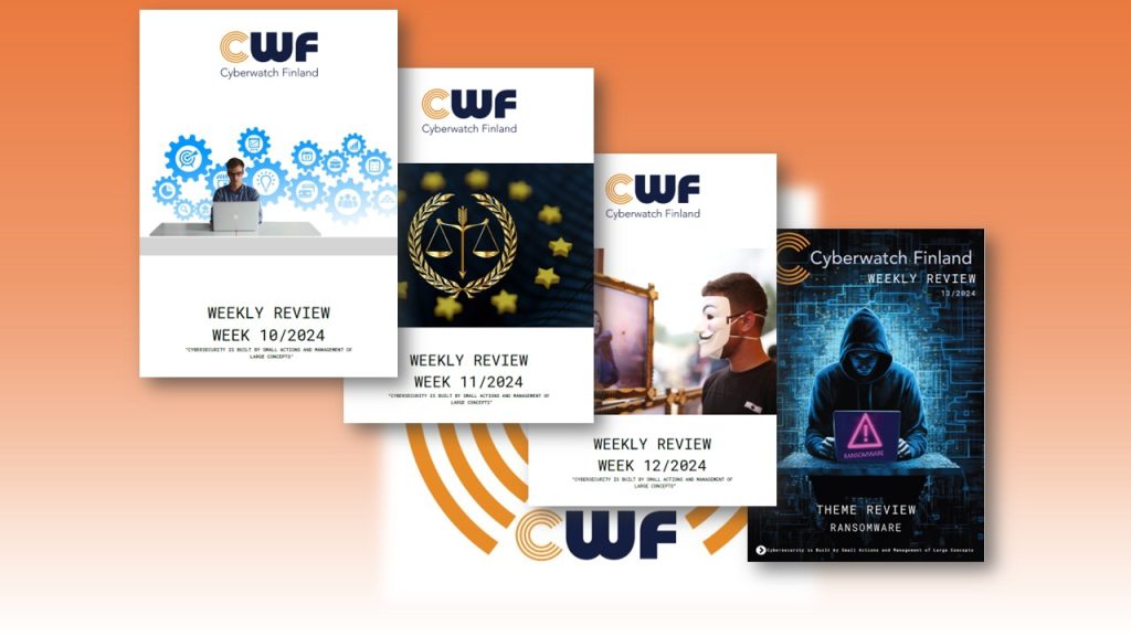 Cyberwatch Finland weekly reviews, March weeks 10-13